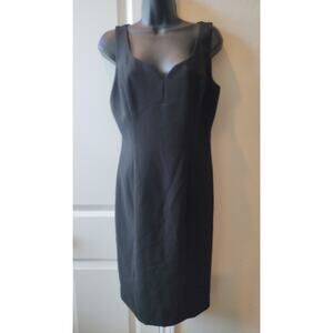 WHBM women sweetheart neck Sleeveless cutout Black cocktail Dress Sz6